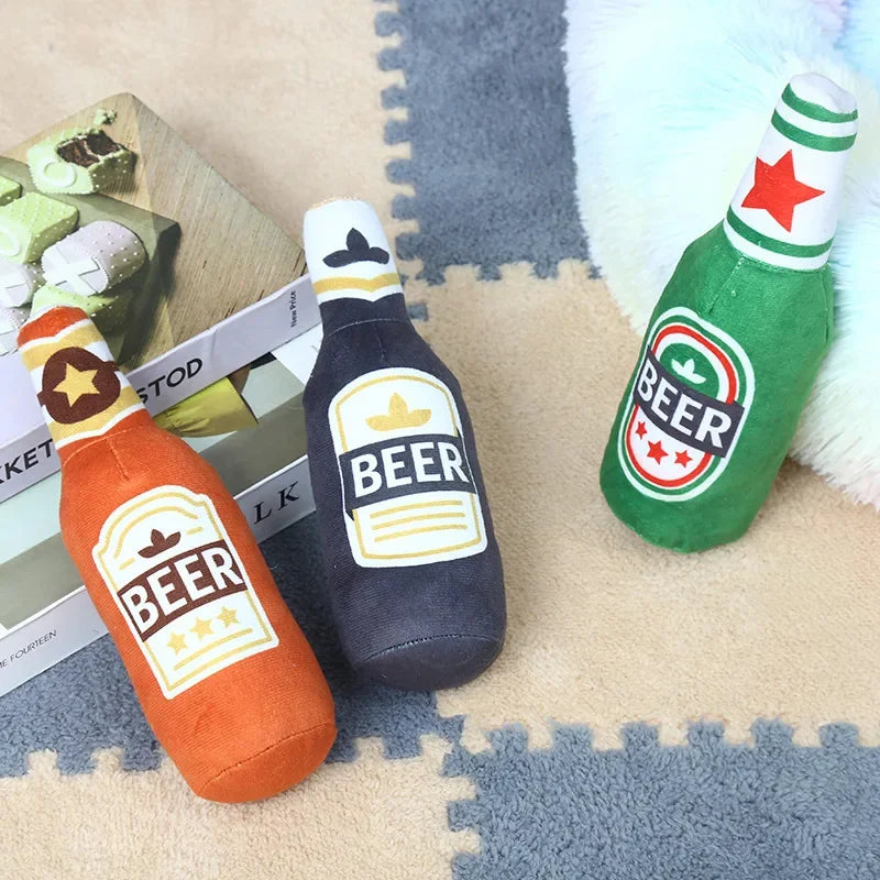 Beer Bottle Dog Toy