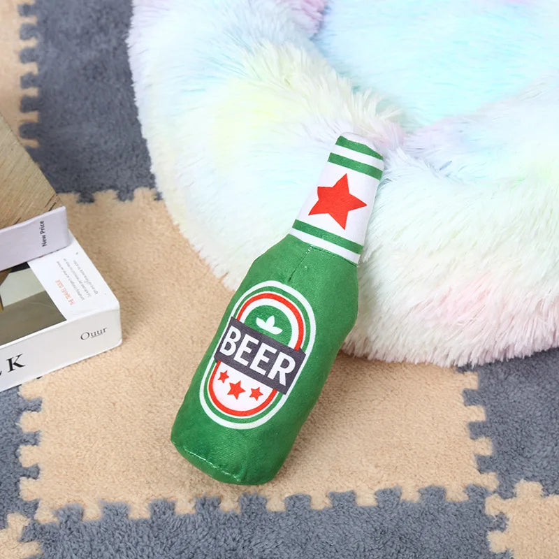 Beer Bottle Dog Toy