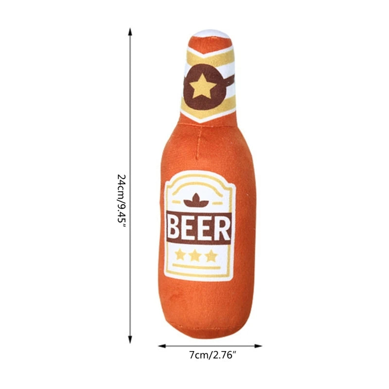 Beer Bottle Dog Toy