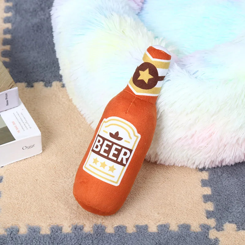 Beer Bottle Dog Toy