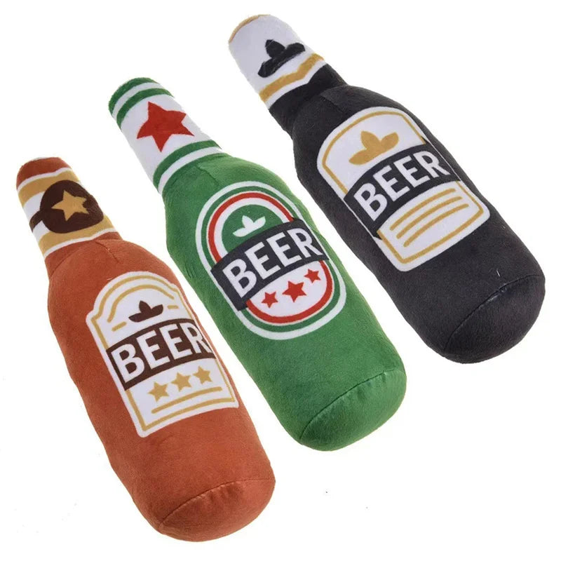 Beer Bottle Dog Toy